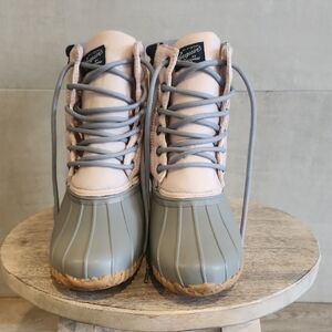 Original Penguin Kids Boots - Gray and Tanish Light Pink